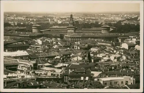 Cartolina Mailand Milano Panorama del Castello Sforzesco 1934