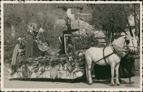 Cartolina Meran Merano Wagen Umzug Ritter Fotokarte 1940