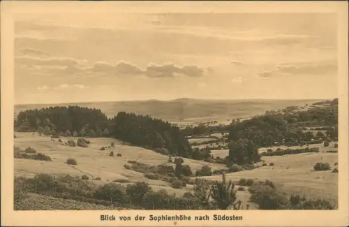 Ansichtskarte Frankenheim Rhön Blick von der Sophienhöhe nach Südosten 1922