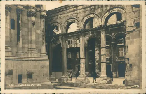 Postcard Split Split Detail sa Peristila 1929