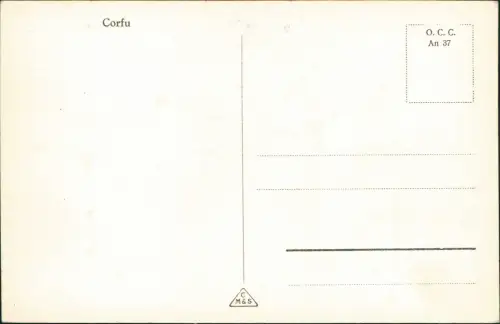 Postcard Korfu Küstenblick 1930