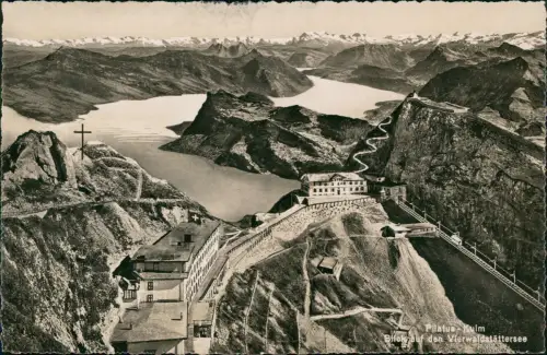 Ansichtskarte Luzern Lucerna Pilatus Kulm Vierwaldstättersee 1962