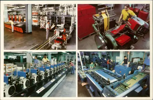 Postcard New York City 4 Bild Rotary offset press - Watch Tower 1990