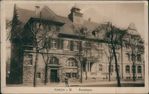Ansichtskarte Annen Westfalen-Witten (Ruhr) Amtshaus 1916