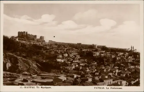 Postcard Patras Patra Πάτρα La Forteresse. - Fotokarte 1930
