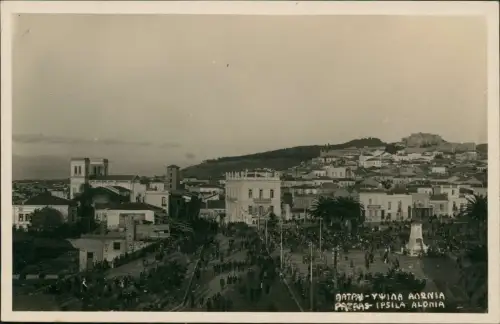 Postcard Patras Patra Πάτρα IPSILA ALONIA Straße 1929