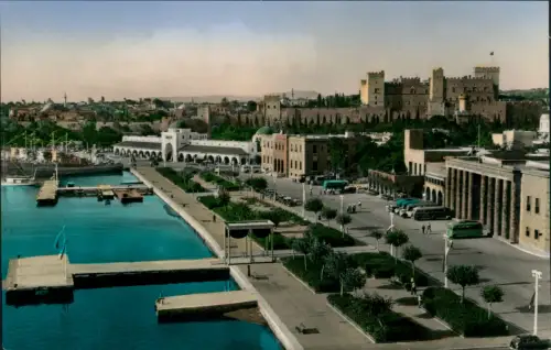 Rhodos Mandraki Ρόδος - Μανδράκι Colorfotokarte 1964