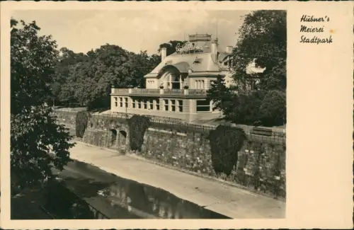 Ansichtskarte Wien Hübner's Meierei Stadtpark 1936