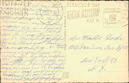 Ansichtskarte Wien Hübner's Meierei Stadtpark 1936