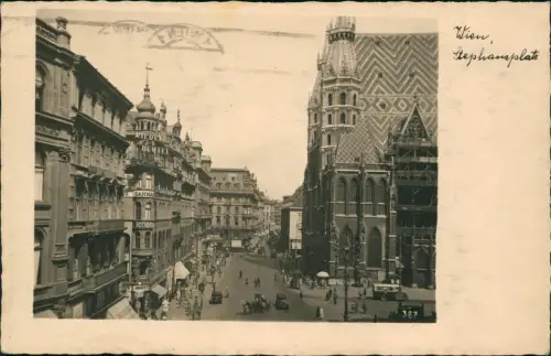 Ansichtskarte Wien Stephansplatz - Fotokarte 1940