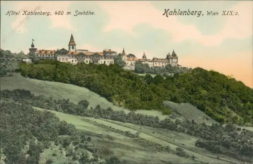Ansichtskarte Döbling-Wien Hôtel Kahlenberg 1907