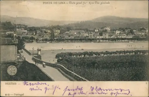Postcard Ponte de Lima Vista geral - Vue générale 1904