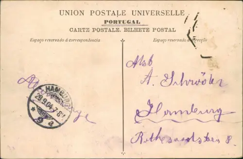 Postcard Ponte de Lima Vista geral - Vue générale 1904