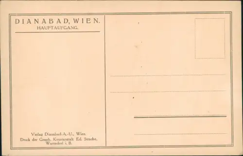 Ansichtskarte Wien Dianabad - Haupteingang 1926