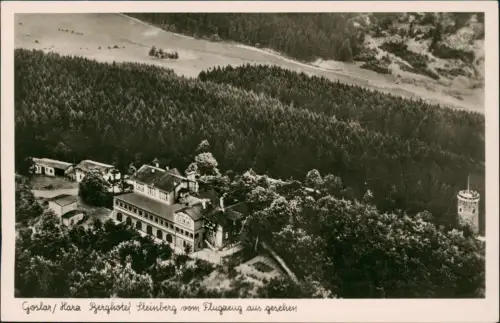 Ansichtskarte Goslar Luftaufnahme Luftbild Berghotel Steinberg 1930