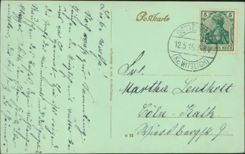 Ansichtskarte Manderscheid Sommerfrische Heidsmühle 1915