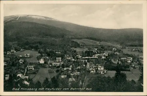 Bad Flinsberg Świeradów-Zdrój mit Heufuder vom Bahnhof aus 1930