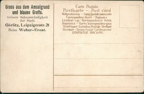 Scherzkarten: Alkohol, Trinkerei Mann mit Schlauch vor Bierfässern 1912