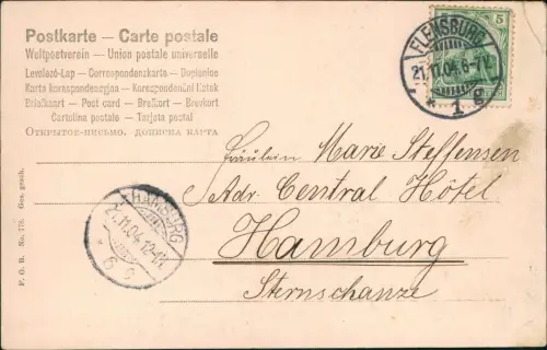 Ansichtskarte  Liebe Liebespaar Love Mann und Frau in Tracht flirten 1904