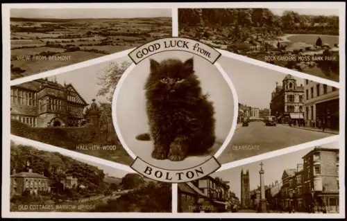 Bolton Greater Manchester Stadtteilansichten Deansgate Old Cottage 1932