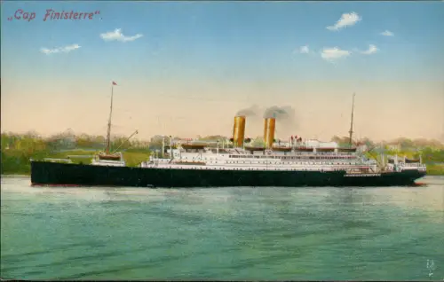 Ansichtskarte  Schiffe Dampfer Steamer Cap Finisterre 1912