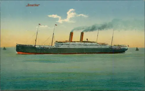 Ansichtskarte  Schiffe Dampfer Steamer Amerika 1912