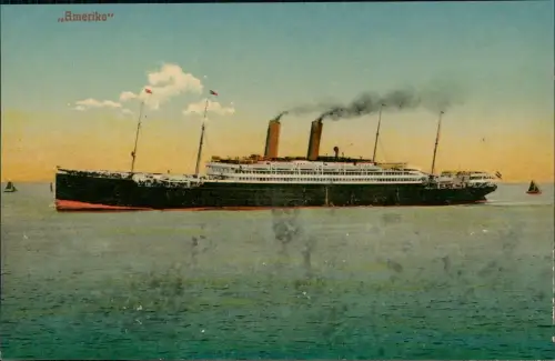 Ansichtskarte  Schiffe Dampfer Steamer Amerika 1912