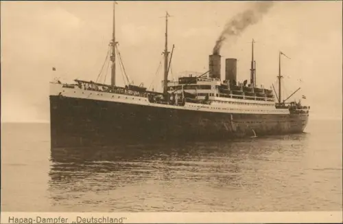 Ansichtskarte  Schiffe Dampfer Steamer Hapag-Dampfer Deutschland 1912