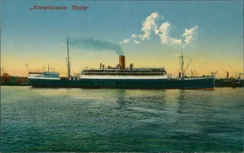 Ansichtskarte  Schiffe Dampfer Steamer Kronprinzessin Cäcilie 1912
