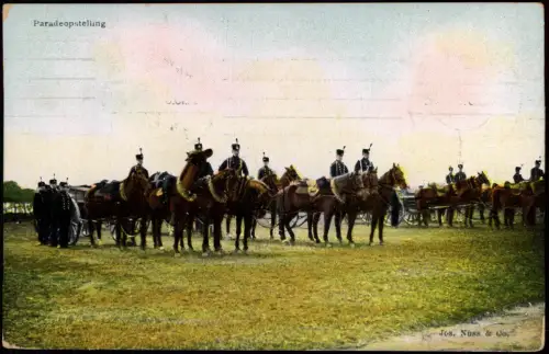 Militaria Militär Paradeopstelling Holland Niederlane 1907  Stempel Utrecht
