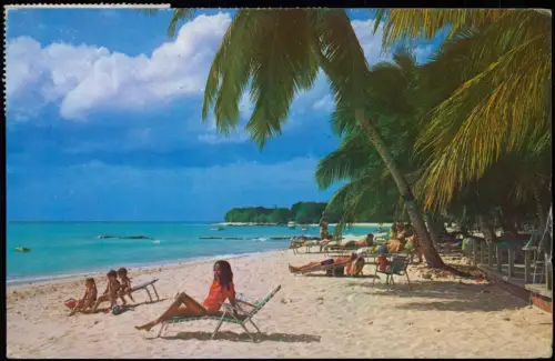 Postcard Barbados allgemein Paradise Beach Sunbathing West Indies 1978