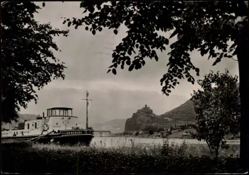 Schreckenstein Elbe Aussig Střekov Ústí nad Labem Burg Schiff Jan Meruda 1968