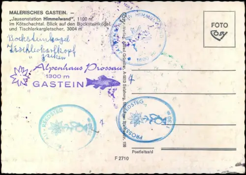 Ansichtskarte Bad Gastein Jausenstation Himmelwand 1978