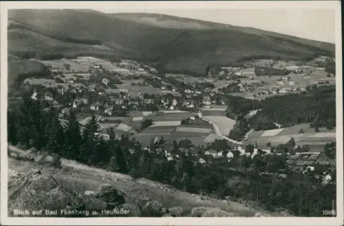 Bad Flinsberg Świeradów-Zdrój Blick auf Stadt u. Heufuder 1936