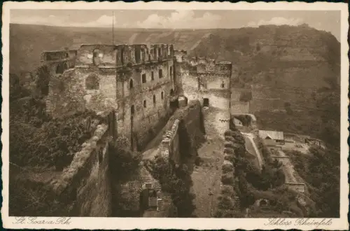 Ansichtskarte Sankt Goar Burgruine Schloss Rheinfels 1930