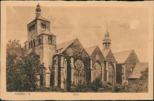 Ansichtskarte Minden Dom (Außenansicht) 1910