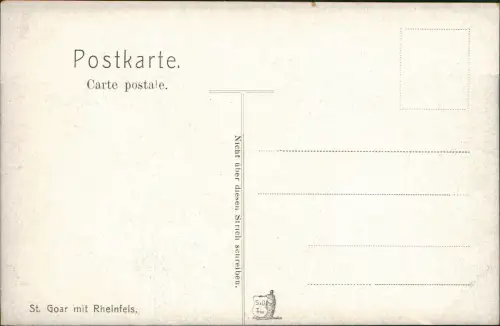 Ansichtskarte Sankt Goar Panorama-Ansicht Rhein St. Goar mit Rheinfels 1910