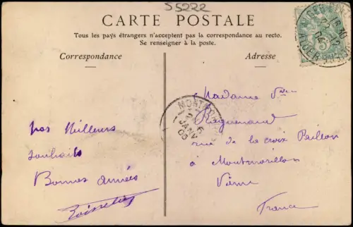 Postcard Algier دزاير Le Palais du Gouverneur et la Cathédrale 1904