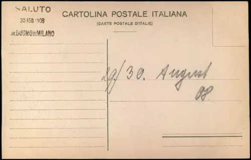 Cartolina Mailand Milano Un saluto dal Duomo fein gekleidete Damen 1908