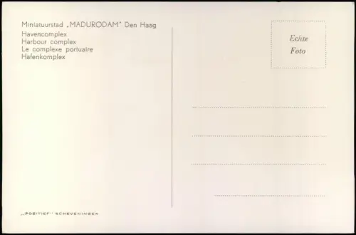 Postkaart Den Haag Den Haag Miniatuurstad MADURODAM Hafenkomplex 1968