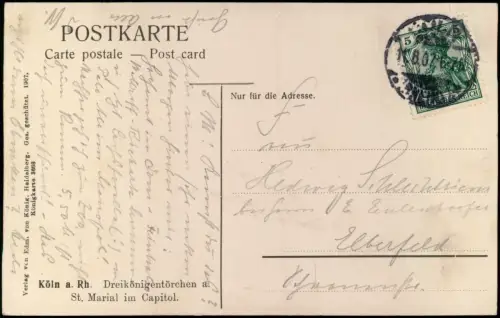 Ansichtskarte Köln St. Maria im Kapitol 1907
