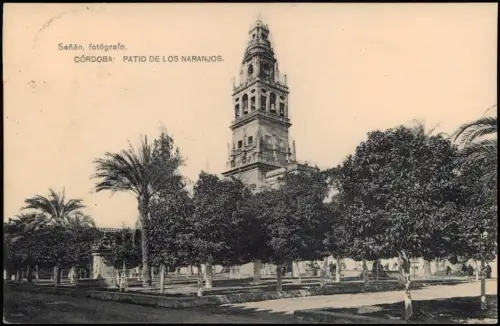 Postale Córdoba PATIO DE LOS NARANJOS. 1926  Andalucía