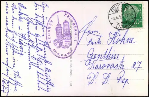 Schmitten (Hochtaunus) Großer Feldberg Fernseh-UKWS. Fernmeldeturm MB 1957