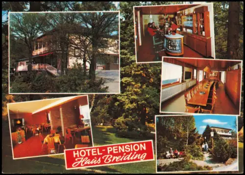 Ansichtskarte Almena-Extertal HOTEL-PENSION Haus Breiding Mehrbild 1972