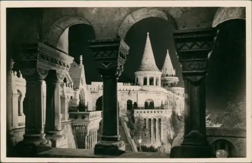Postcard Budapest Fischerbastei Halászbástya 1937