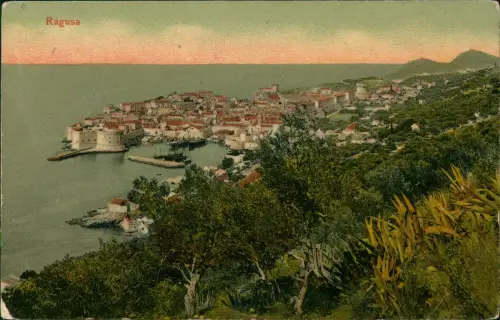Postcard Ragusa Dubrovnik Stadtpartie 1908