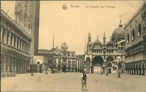Ansichtskarte Venise La Piazzetta vers l'Horloge 1916  1. Weltkrieg Feldpost