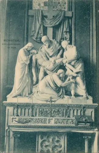 Ansichtskarte Münster (Westfalen) KREUZABNAHME IM DOM 1909/1908