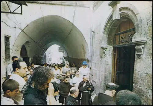 Postcard Jerusalem Jeruschalajim (רושלים) Via Dolorosa belebt 1972