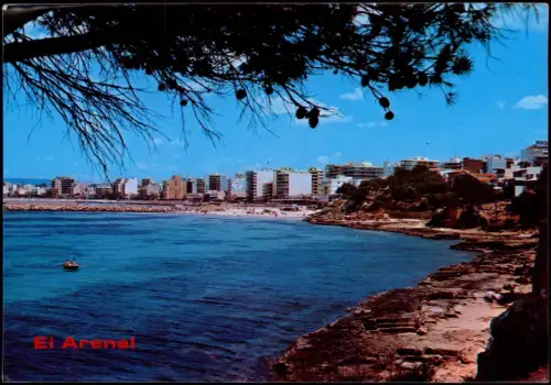 Postale El Arenal Stadtansicht Strand 1981